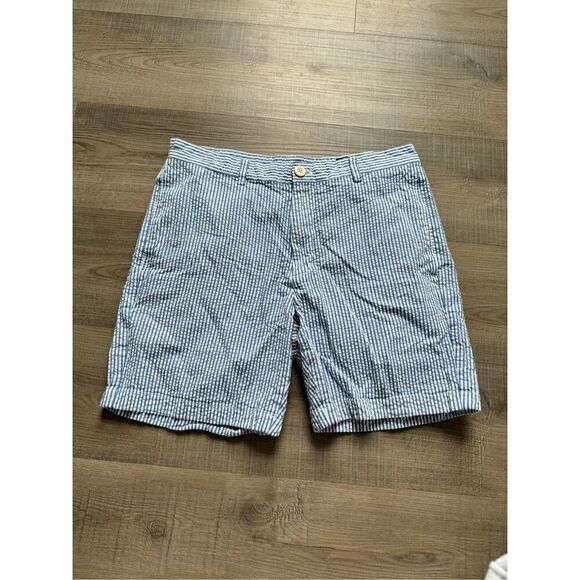 Vineyard Vines Club Short, Men’s Size 32 Blue / White Striped Seersucker Chino S - Picture 5 of 9